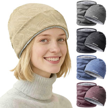Load image into Gallery viewer, Winter Hat and Neck Gaiter Set Fleece Lined Thickened Warm Ear Protection Beanie Hat Outdoor Sports Running Cycling Protective Suit
