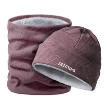 Load image into Gallery viewer, Winter Hat and Neck Gaiter Set Fleece Lined Thickened Warm Ear Protection Beanie Hat Outdoor Sports Running Cycling Protective Suit
