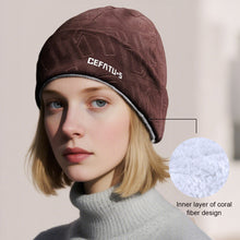Load image into Gallery viewer, Winter Hat and Neck Gaiter Set Fleece Lined Thickened Warm Ear Protection Beanie Hat Outdoor Sports Running Cycling Protective Suit
