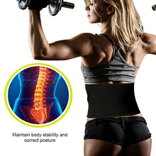 Load image into Gallery viewer, Professional Sports Fitness Sweat Waist Belt Hook and Loop Fixed Waist Fat Reduction Shaping Aid Auxiliary Supplies
