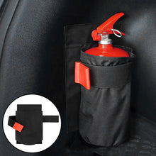Load image into Gallery viewer, Car Fire Extinguisher Storage Mount Bag Dual-Side Adhesive Trunk Organizer for Safety Equipment Secure Mount
