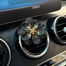 Load image into Gallery viewer, Black Gold Butterfly Camellia Car Air Vent Diffuser Decor Stone Aromatherapy Clip for Car Interior Styling Aroma Fragrance Decoration
