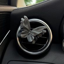 Load image into Gallery viewer, Black Gold Butterfly Camellia Car Air Vent Diffuser Decor Stone Aromatherapy Clip for Car Interior Styling Aroma Fragrance Decoration
