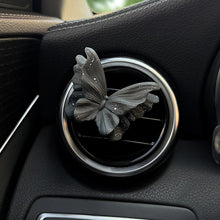 Load image into Gallery viewer, Black Gold Butterfly Camellia Car Air Vent Diffuser Decor Stone Aromatherapy Clip for Car Interior Styling Aroma Fragrance Decoration

