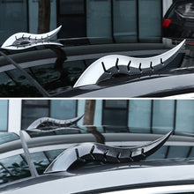 Load image into Gallery viewer, 2Pcs Car Roof Decor Look Dragon Horn Hydrographic Spoiler Fin for Auto Styling Exterior Customization Accessory
