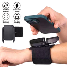 Load image into Gallery viewer, Adjustable Rotatable Wrist Armband Phone Holder For Outdoor Running Dancing Sports Detachable Holder with Secure Strap
