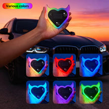 Load image into Gallery viewer, Solar RGB Car Window Mood Light with Corner Heart Triangle Rear Window Atmosphere Neon Effect Decoration Light Wireless Interior Lighting
