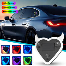 Load image into Gallery viewer, Solar RGB Car Window Mood Light with Corner Heart Triangle Rear Window Atmosphere Neon Effect Decoration Light Wireless Interior Lighting
