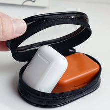 Load image into Gallery viewer, Portable Transparent Travel Cable Organizer Bag Storage for Cables Chargers Digital Accessories Zipper Protection Bag Keychain
