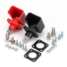 Load image into Gallery viewer, 2Pcs 200A High Current Pair Red Black Energy Storage Battery Terminal For Lithium Batteries &amp; New Energy Solar/EV Copper Terminal Block &amp; Socket
