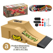 Load image into Gallery viewer, Finger Skateboard Skate Park Set Obstacle Course Fingerboard Realistic Simulation Portable Practice Set Professional Mini Skateboard Kid Toys for Boys
