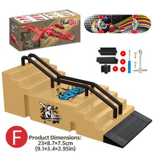 Load image into Gallery viewer, Finger Skateboard Skate Park Set Obstacle Course Fingerboard Realistic Simulation Portable Practice Set Professional Mini Skateboard Kid Toys for Boys
