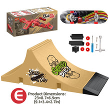 Load image into Gallery viewer, Finger Skateboard Skate Park Set Obstacle Course Fingerboard Realistic Simulation Portable Practice Set Professional Mini Skateboard Kid Toys for Boys

