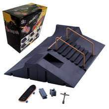 Load image into Gallery viewer, Mini Skatepark Ramp Multi-terrain Cool Finger Skateboard Park Set Obstacle Portable Practice Set Professional Fun Game Kid Toys for Boys Teens
