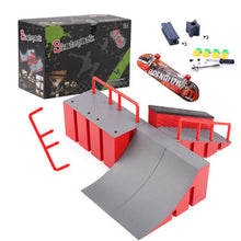 Load image into Gallery viewer, Mini Skatepark Ramp Finger Skateboard Park Set Obstacle Portable Practice Set Professional Mini Skateboard Kid Toys for Boys
