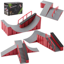 Load image into Gallery viewer, Mini Skatepark Ramp Finger Skateboard Park Set Obstacle Portable Practice Set Professional Mini Skateboard Kid Toys for Boys
