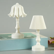 Load image into Gallery viewer, Mini LED Night Light Battery Powered Pleated Shellflower Bud Table Lamp Modern Retro Nordic Style For Bedroom Decor

