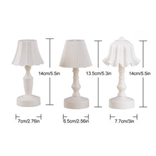 Load image into Gallery viewer, Mini LED Night Light Battery Powered Pleated Shellflower Bud Table Lamp Modern Retro Nordic Style For Bedroom Decor
