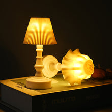 Load image into Gallery viewer, Mini LED Night Light Battery Powered Pleated Shellflower Bud Table Lamp Modern Retro Nordic Style For Bedroom Decor
