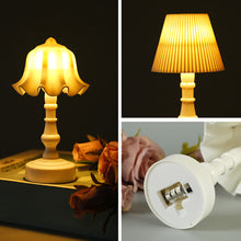 Load image into Gallery viewer, Mini LED Night Light Battery Powered Pleated Shellflower Bud Table Lamp Modern Retro Nordic Style For Bedroom Decor
