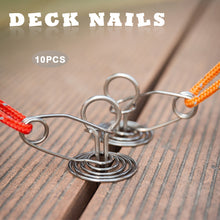 Load image into Gallery viewer, 10PCS Outdoor Camping Octopus Deck Ground Nails High Strength Tent Stakes Windproof Rope Buckle Retractable Spring Design
