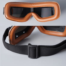 Load image into Gallery viewer, Motorcycle Riding Glasses Windproof Light-proof Sunglasses Helmet Glasses Leather Retro Motorcycle Accessories
