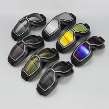 Load image into Gallery viewer, Motorcycle Riding Glasses Windproof Light-proof Sunglasses Helmet Glasses Leather Retro Motorcycle Accessories
