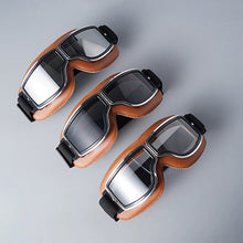 Load image into Gallery viewer, Motorcycle Riding Glasses Windproof Light-proof Sunglasses Helmet Glasses Leather Retro Motorcycle Accessories

