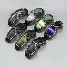 Load image into Gallery viewer, Motorcycle Riding Glasses Windproof Light-proof Sunglasses Helmet Glasses Leather Retro Motorcycle Accessories

