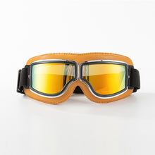 Load image into Gallery viewer, Motorcycle Riding Glasses Windproof Light-proof Sunglasses Helmet Glasses Leather Retro Motorcycle Accessories
