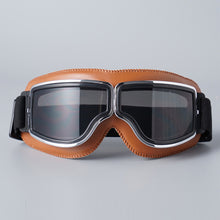 Load image into Gallery viewer, Motorcycle Riding Glasses Windproof Light-proof Sunglasses Helmet Glasses Leather Retro Motorcycle Accessories
