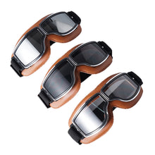 Load image into Gallery viewer, Motorcycle Riding Glasses Windproof Light-proof Sunglasses Helmet Glasses Leather Retro Motorcycle Accessories
