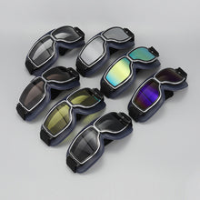 Load image into Gallery viewer, Motorcycle Riding Glasses Windproof Light-proof Sunglasses Helmet Glasses Leather Retro Motorcycle Accessories
