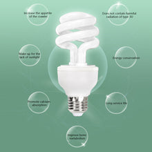 Load image into Gallery viewer, 5.010.0 UVB Reptile Lamp 13W 26W UVB Rays Energy Heating Light Calcium-enriched Bulb Heating Lamps Turtle Lizard Snake
