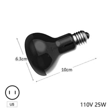 Load image into Gallery viewer, 25W 50W 75W 100W UVA Reptiles Heating Night Light Heating Bulb Turtles Lizards Snakes Reptiles Supplies
