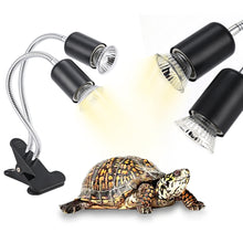 Load image into Gallery viewer, Double-Head Heat Lamp Cap 360-Degree Rotation Reptile Heat Lamp Holder Ceramic Light Socket Lizard Turtle
