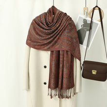 Load image into Gallery viewer, Bohemian Cashew Printed Shawl Thick Jacquard Tassel Shawl Soft Warm Scarf Women Accessories Gift
