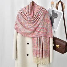 Load image into Gallery viewer, Bohemian Cashew Printed Shawl Thick Jacquard Tassel Shawl Soft Warm Scarf Women Accessories Gift

