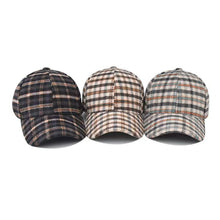 Load image into Gallery viewer, Elegant Plaid Fleece Baseball Cap Classic Retro Patterned Hat Warm Casual Hat Women Men Accessories
