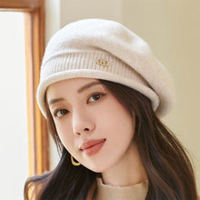 Load image into Gallery viewer, Fashion Simple Women Knitted Cap Soft Warm Hat Elegant Exquisite Solid-Color Hat Female Accessories Gift
