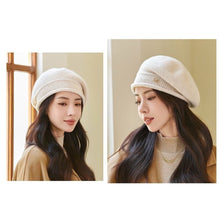 Load image into Gallery viewer, Fashion Simple Women Knitted Cap Soft Warm Hat Elegant Exquisite Solid-Color Hat Female Accessories Gift
