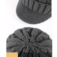 Load image into Gallery viewer, Men Short-Brimmed Baseball Cap Retro Knitted Braided Pattern Hat Thickened Warm Windproof Cap
