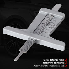 Load image into Gallery viewer, Stainless Steel Car Tire Tread Depth Gauge 0-50mm &amp; 0-5cm Dual Scale High Precision Measurement Tool for Maintenance Automotive Tool
