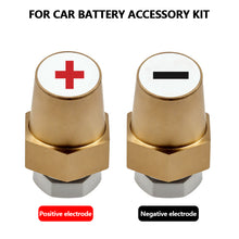 Load image into Gallery viewer, Pair Pure Copper Battery Terminal Clamps Positive &amp; Negative Jumper Wires for Car Battery Accessory Kit
