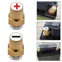 Load image into Gallery viewer, Pair Pure Copper Battery Terminal Clamps Positive &amp; Negative Jumper Wires for Car Battery Accessory Kit
