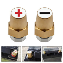 Load image into Gallery viewer, Pair Pure Copper Battery Terminal Clamps Positive &amp; Negative Jumper Wires for Car Battery Accessory Kit
