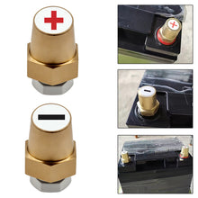 Load image into Gallery viewer, Pair Pure Copper Battery Terminal Clamps Positive &amp; Negative Jumper Wires for Car Battery Accessory Kit
