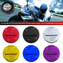 Load image into Gallery viewer, Aluminum Alloy Motorcycle Fuel &amp; Oil Cap Cover for Honda PCX160 ADV160 ADV150 Decorative Outer Cover Modification Accessory
