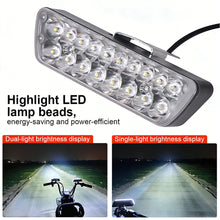 Load image into Gallery viewer, 20W 18LED Motorcycle Ultra Bright Headlight Waterproof Spot Light For E-bike Scooter Modification 12-80V Wide Voltage
