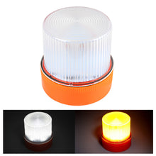 Load image into Gallery viewer, LED Emergency Warning Light with White Amber Strobe Traffic Hazard Flashing Light for Vehicle Safety Built-in Battery Bottom Strong Magnet
